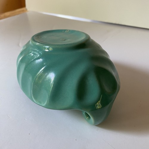 Piatto vintage Bauer Pottery Swirl Jade verde sottaceto anni 30-50 California USA - Foto 4 di 9