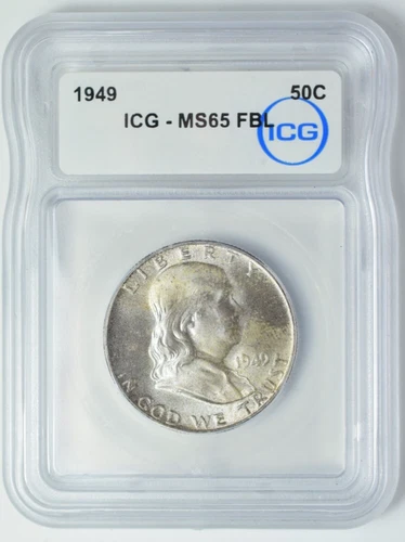 1949 Franklin Half Dollar - MS65 FBL - ICG