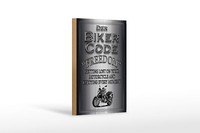 Holzschild Motorrad 12X18 Cm Biker Code Freedom Getting Deko Schild