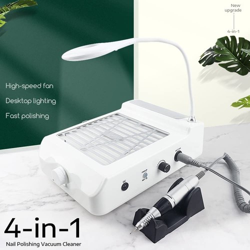 Coleccionista de polvo para uñas extractor unas taladro broca profesionales Luz 4 en1 - Imagen 3 de 8