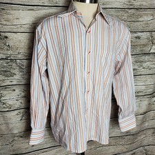 Linea Dome Chemise Button Down Long Sleeve Shirt Size M 15.5 - 16