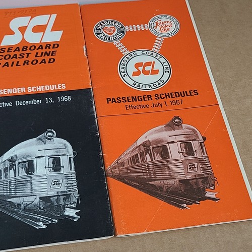 Vintage Seaboard Coast Line Railroad Passenger Schedules Time Tables 1967-1969 - Picture 6 of 14