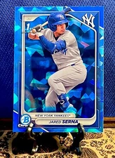 2024 Bowman Chrome Blue Sapphire 1st Prospect JARED SERNA #BCP 68 Yanks Marlins