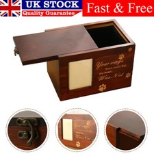 Memorial Keepsake Remembrance Wooden Box Pet Dog Cats Cremation Ashes Casket Urn