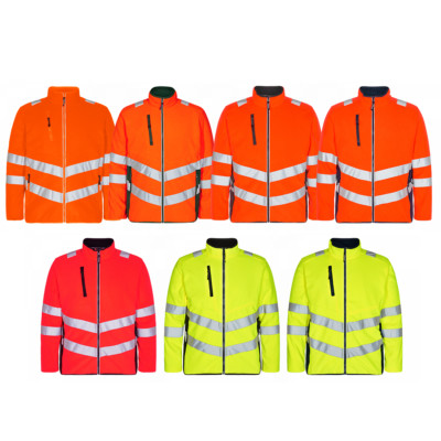 ENGEL Workwear Safety Fleecejacke Jacke Herren Warnschutz Warnschutzkleidung