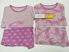 CARTER'S ZEBRA WEAR SNUG FITTING 100 COTTON PAJAMAS, 5/5A SIZE, 4 PC