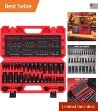Durable 36-piece Allen Impact Socket Set - Complete With Storage Case Adapters