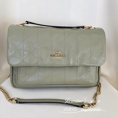 NWT Coach Elodie Crossbody Bag With Quilting CCZ62 gold/Pistachio