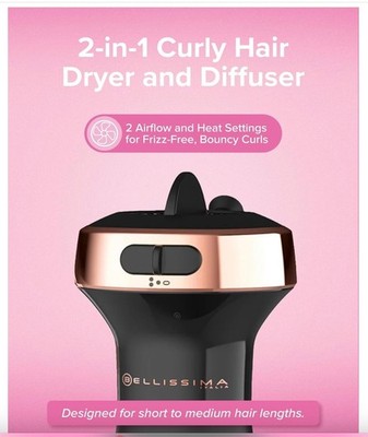 NEW! Bellissima Italia Diffon Lightweight Curly Hair Diffuser Model DF1/G5604