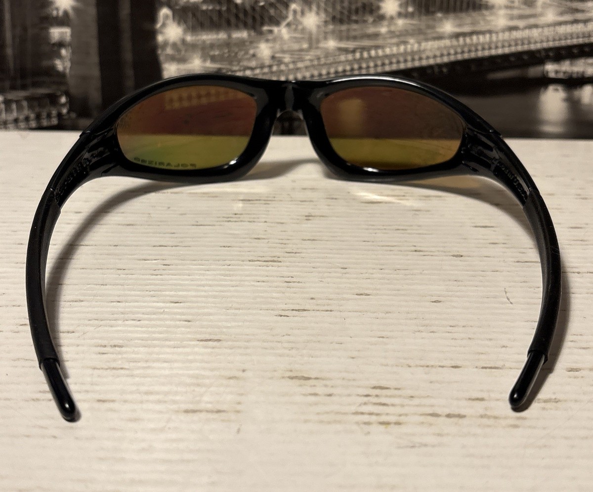 vintage oakley straight jacket sunglasses black Orange Flames Fire