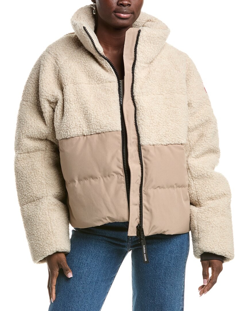 Canada Goose Elora Wool-Blend Puffer Jacket Women's  L