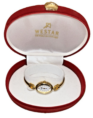 WESTAR WOMENS -  SWISS QUARTZ BANGLE WATCH ORIGINAL BOX, FULLY WORKING