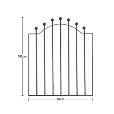 Garden Gate Wrought Iron Metal Gates Outdoor Patio Barrier Door Entry Gates Door