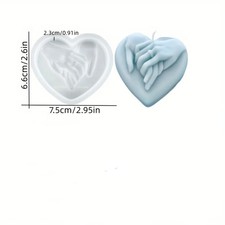 3D Heart-Shaped Silicone Candle Molds - Perfect for DIY Proposal, Valentine's