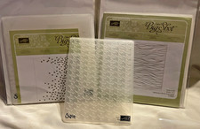 Stampin Up Sizzix Big Shot Textured Impressions Embossing Folders - Lot of 3