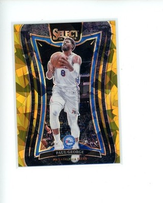 2024-25 Panini Select Gold Cracked Ice Prizm #337 Paul George #d 4/10