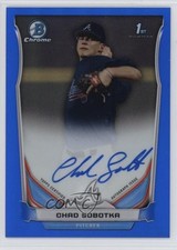 2014 Bowman Draft Chrome Pick Blue Refractor /150 Chad Sobotka #BCA-CSO Auto 9l6