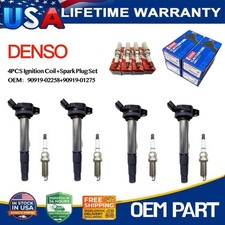 4pcs For 2010-2015 Toyota Prius 1.8l Denso Spark Plugs Ignition Coils Uf596 4pcs For 2010-2015 Toyota Prius 1.8l Denso Spark Plugs Ignition Coils Uf596