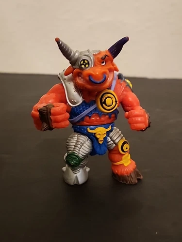 Vintage TMNT Teenage Mutant Ninja Turtle 1991 Ground Chuck Figure Playmates Bull