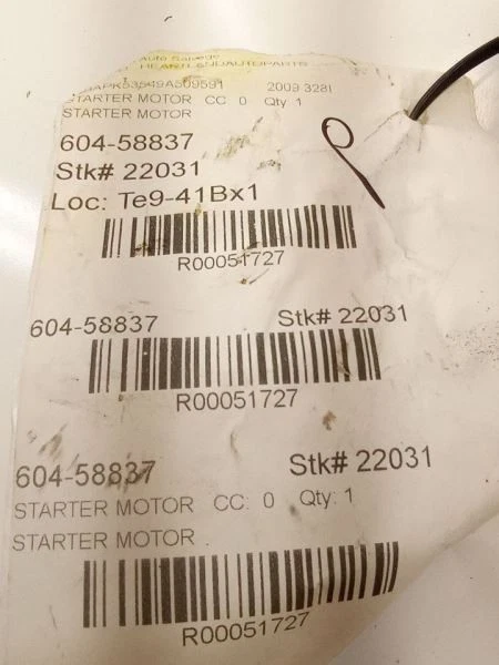 BMW E90 328i 2009 conjunto de motor de arranque Bosch OEM usado probado 1005837379 Foto 4 de 4