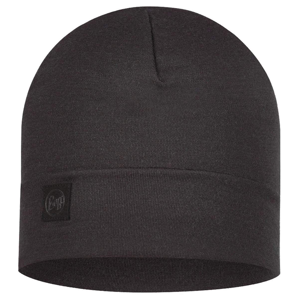 Buff Merino Heavyweight Beanie - Solid Black - Image 3