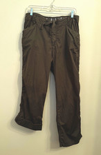 Fresh Produce Safari Roll Up Pants Size Medium M Army Green EUC