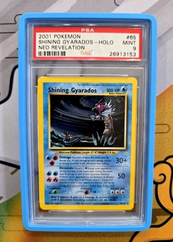 Pokemon Neo Revelation Shining Gyarados Holo #65 PSA 9 SWIRL