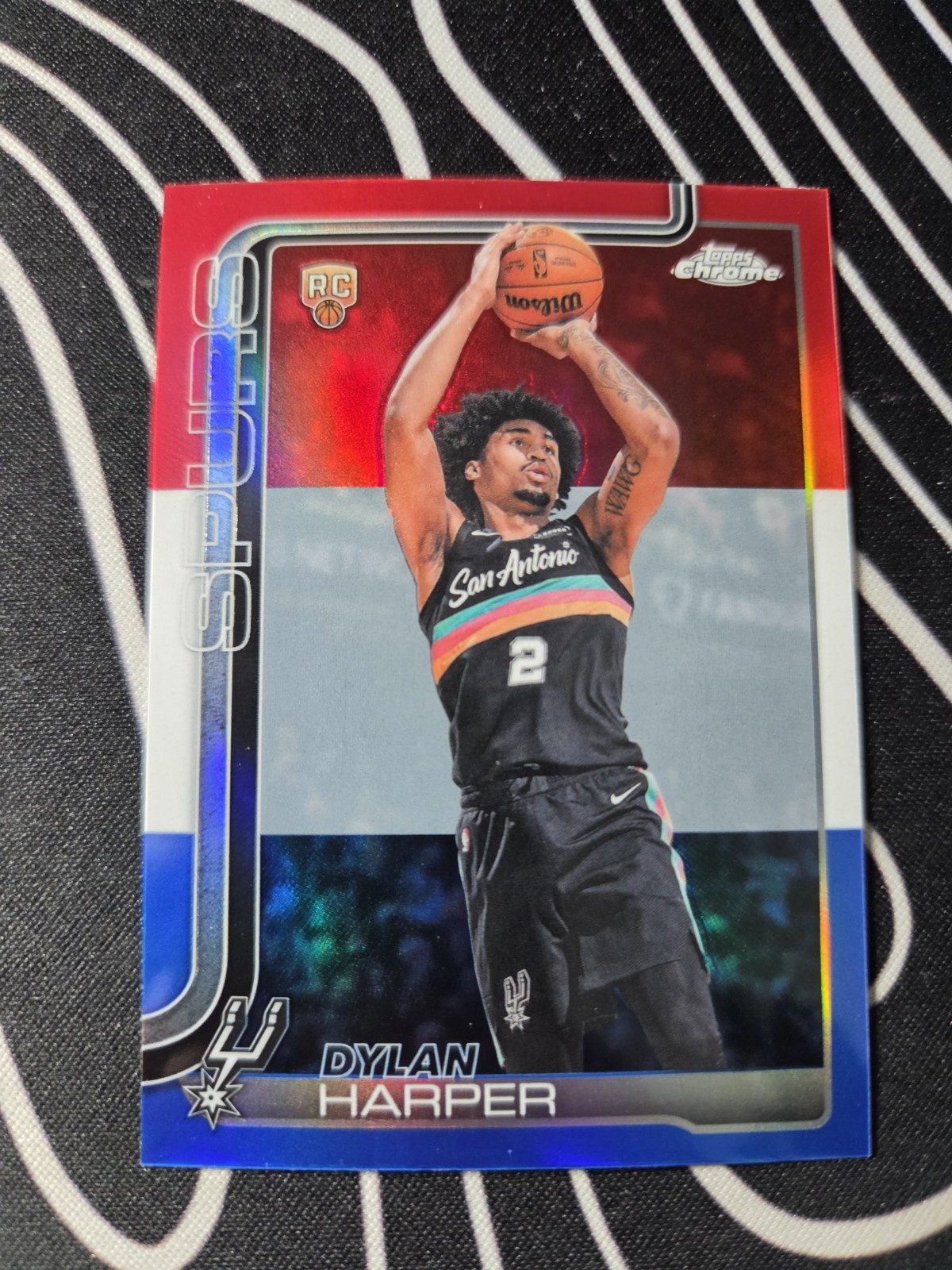 2026 Topps Chrome update Dylan Harper Red White Blue Refractor rookie