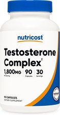 Testosterone Support Complex 1800mg 90 Capsules Boost Energy Strength Bottle