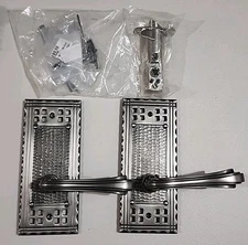 New Craftsman Long Plate Privacy Passage with Fleur Lever in Antique Pewter 2⅜"