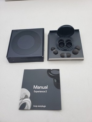 Loop Experience 2 Ear Plugs Reusable Noise Reduction 12 Decibels Black