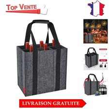Sac Réutilisable pour 6 Bouteilles - Transport Vin et Champagne avec Protection