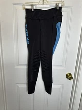 TuffRider Women’s Marathon Riding Horse Tights Pant Breeches Small Dk Gray Blue