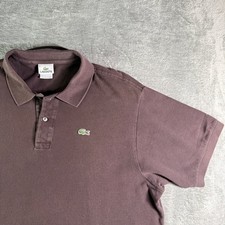 Lacoste Classic Pique Short Sleeve Polo Shirt Mens 8 XXL Faded Brownish