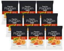 Grace Paprika Plantain Chips 85g x 9 Gluten Free, High in Fibre, Vegan