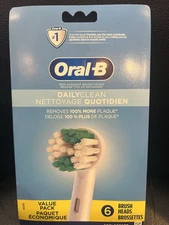 Oral-B Daily Clean Electric Toothbrush Replacement  Refill 6 Brush Heads