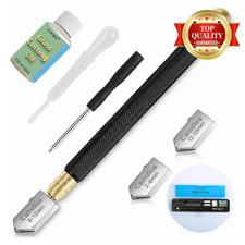 Glass Cutter 2Mm-20Mm, Upgrade Glass Cutting Tool with Glass Cutting Oil, Pencil