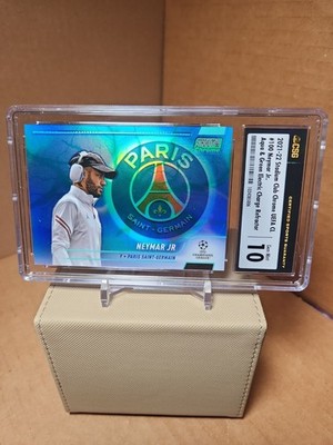 2021 Stadium Club Chrome Neymar Jr Aqua Green Electric Refractor #100 CSG 10 🔥 