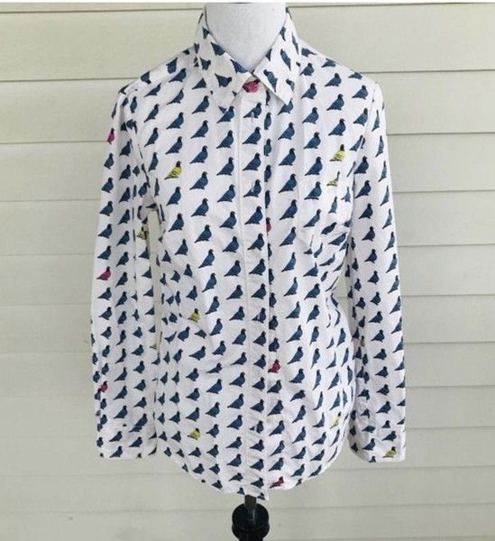 Women Boden Shirt White Cotton 38 / M / 46 #8ELT