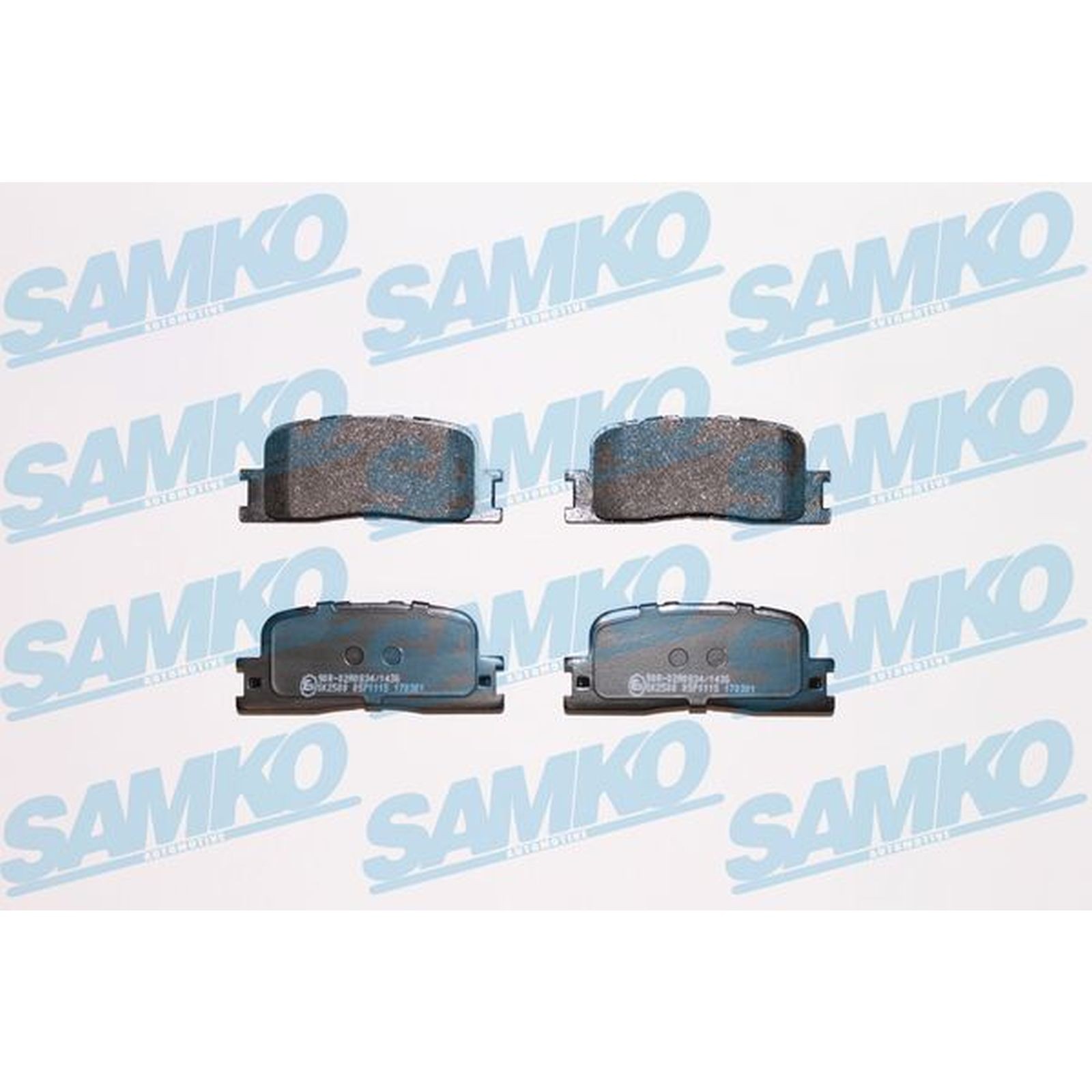 1x ORIGINAL® SAMKO Bremsbelagsatz, Scheibenbremse Hinten für Toyota CAMRY