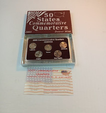 2005-denver-mint-50-state-quarter-set-in-case-rare-commemorative-5-coins