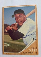 1962 Topps Baseball Willie Tasby #462 Ex No W on Cap Variation Rare
