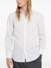  630 Brunello Cucinelli NWT Mens Shirt In WHITE  RED