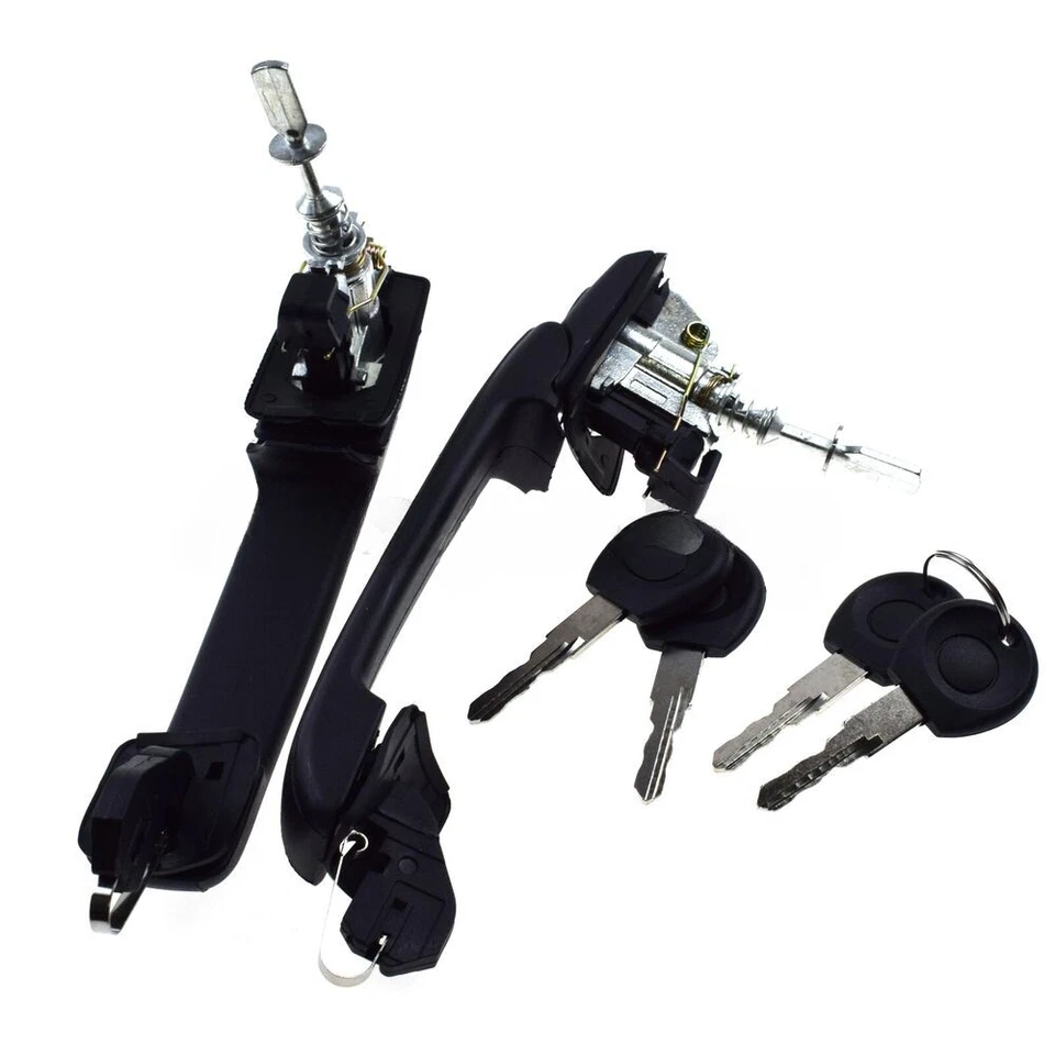 Par de manijas de puerta exterior delanteras con llaves para VW Golf Jetta Mk3 III VR6 1H0837207 Foto 2 de 4