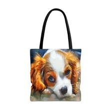 Cavalier King Charles Puppy Tote Bag
