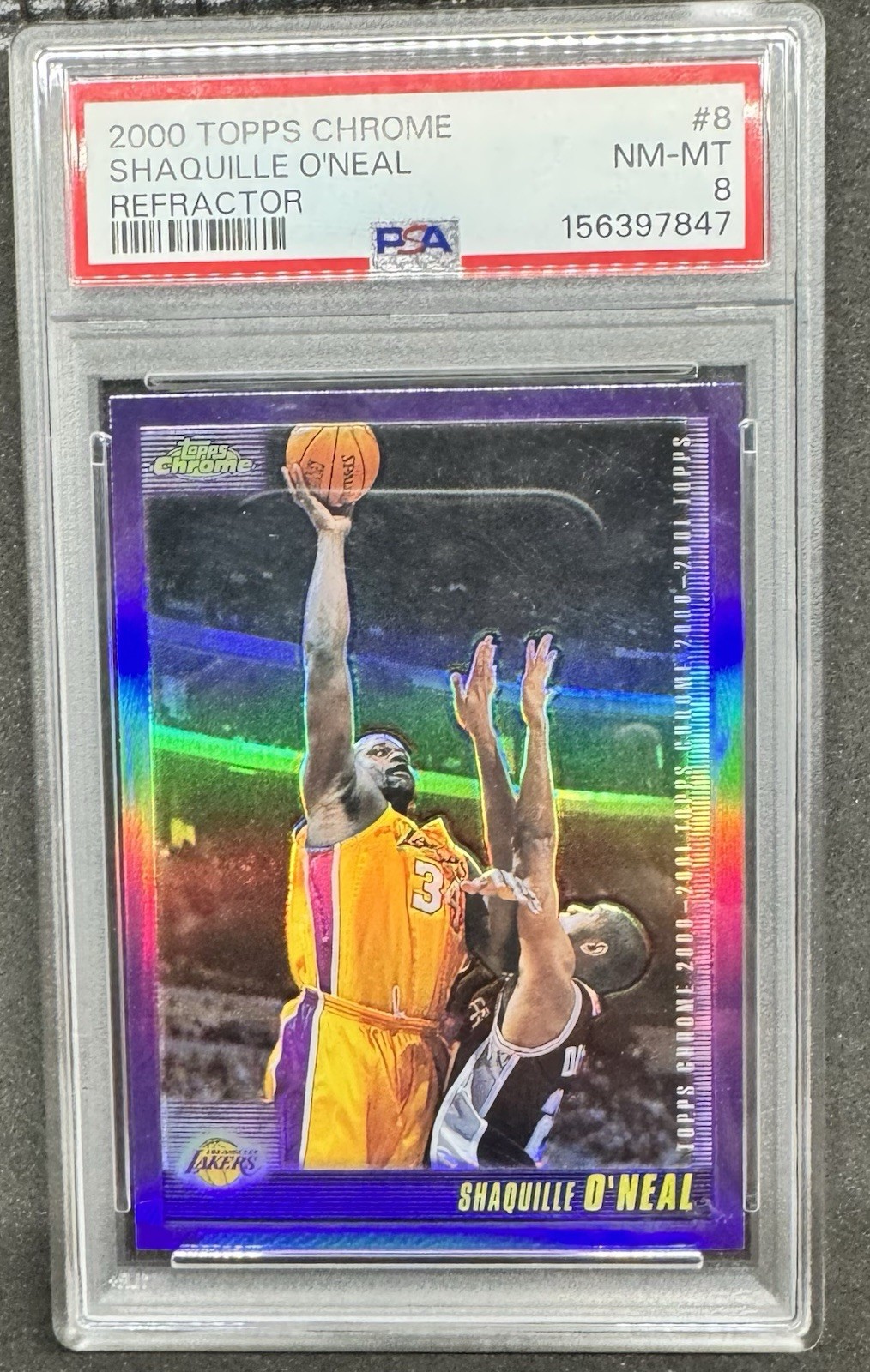 2000-01 Topps Chrome - Shaquille O'Neal #8 Refractor PSA 8