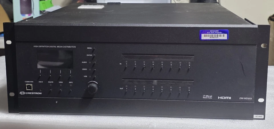 Crestron DM-MD8X8 High Definition Digital Media Distribution Switcher 8 Cards - Image 4 of 4