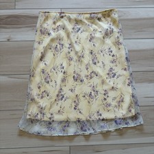 Vintage A. Byer Floral Sheer Skirt XL Y2K Romantic Coquette Fairy Cottage