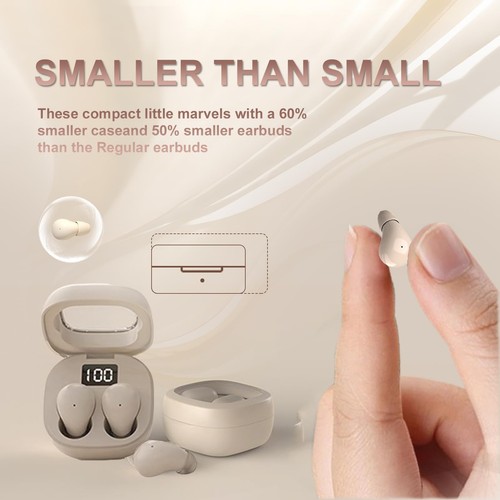 Wireless Smallest Invisible Earbuds For Sleep Ultra Small Hidden Earphones Ea... - Picture 2 of 6