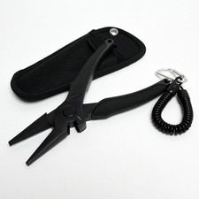 Fishing Pliers w/ Sheath Lanyard Hook Remover 7.5" Stainless Steel Titanium